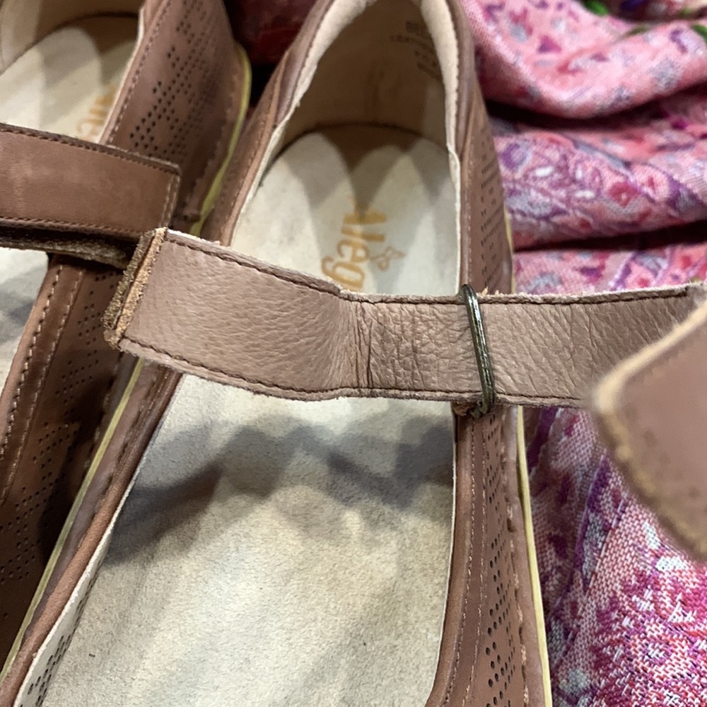 Alegria Chocolate Perforated Loafers - Picture 6 of 14